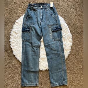 Aeropostale 90’s Baggy Jeans Cargo Elastic Waist New Womens Size Small